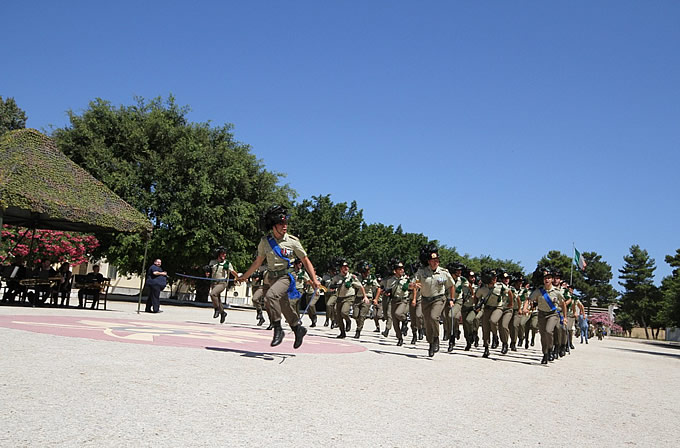 un momento della cerimonia militare