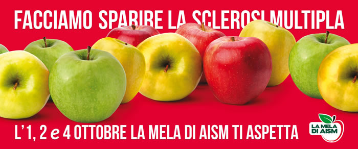 1, 2 e 4 ottobre torna la Mela di AISM 🍏