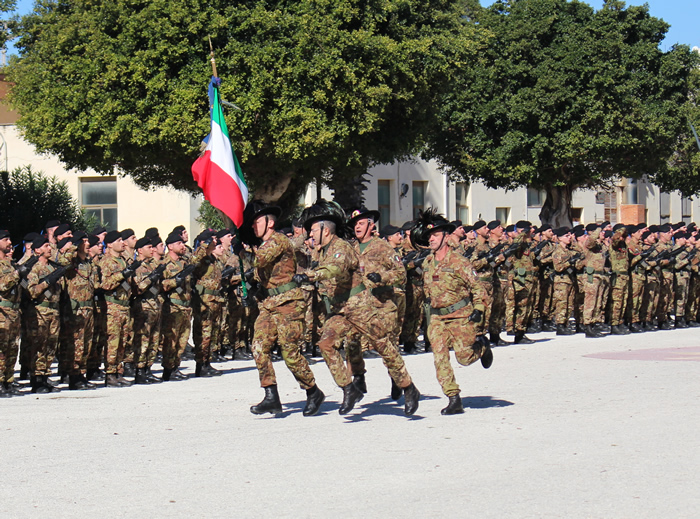 Cerimonia di rientro del reparto dell’Esercito Italiano alla caserma Giannettino di Trapani